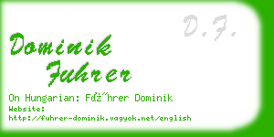 dominik fuhrer business card